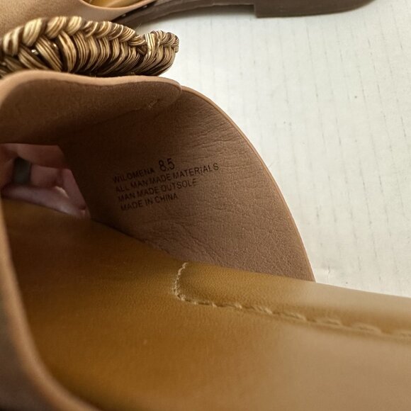 Yellow Box Wilomena Shoes Womens Size 8.5 Brown Slide Sandals Buckle Slip On - Picture 8 of 9